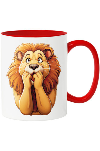 StoryGift Romania Cana cu un leu speriat | ilustratie | fricos | tremura de f...