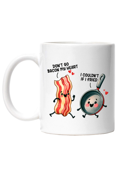 StoryGift Romania Cana cu sunca vesela cu mesajul "Don't go bacon my heart/ I...