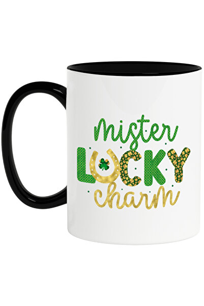 StoryGift Romania Cana cu mesajul "Mister lucky charm", ilustratie, motivatio...