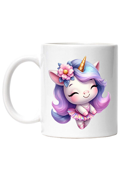 StoryGift Romania Cana cu un unicorn care danseaza balet, ilustratie, rochita...