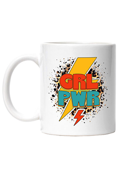 StoryGift Romania Cana cu mesajul "GRL PWR", ilustratie, motivational, putere...