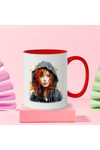 StoryGift Romania Emma Stone Mug, Famous Actress, Movie Lovers, Multicolor 330 ml, Ceram, With ,STG