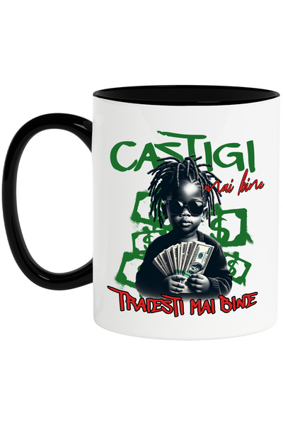 StoryGift Romania Cana castigi mai bine traiesti mai bine copil bani, 330ml, ...