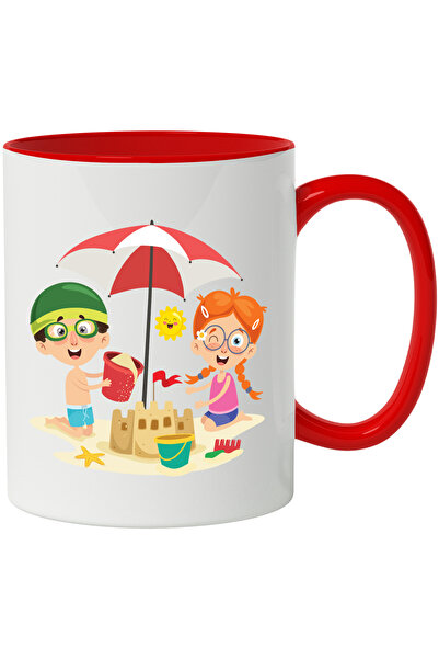 StoryGift Romania Cana Cu Plaja Copii, Umbrela, Soare, Nisip, Castel, Galetus...