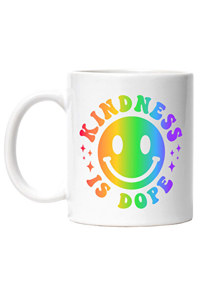 StoryGift Romania Cana cu un emoji zambitor si mesajul "Kindness is dope" - b...