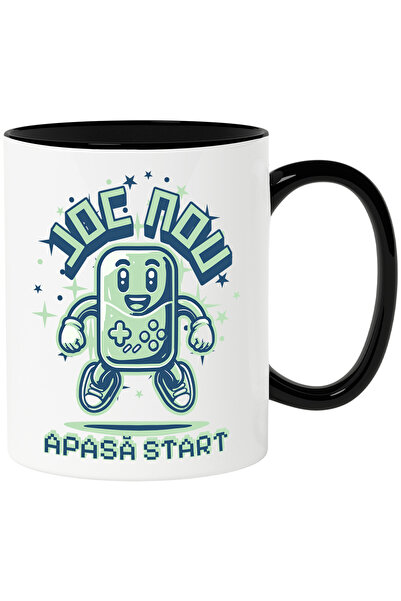 StoryGift Romania Cana maneta video zambareata Joc Nou. Apasa Start, 330ml, C...