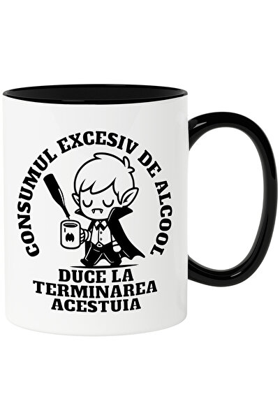 StoryGift Romania Cana cu Vampir Haios Cu Colti Si Pelerina, Cana De Cafea Te...
