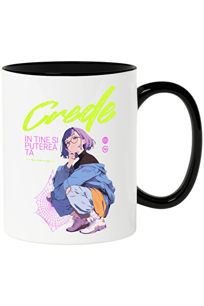 StoryGift Romania Cana Fata stil anime mesaj motivational Crede in tine si pu...