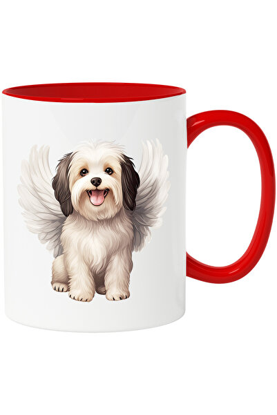 StoryGift Romania Cana cu un catel vesel cu aripi albe | ilustratie | blanos ...