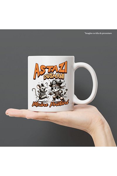 StoryGift Romania Cana Cu Lupta Soarece Si Motan Pirat Text Astazi Dusmani Maine Prieteni, Desene , Cu ,stg