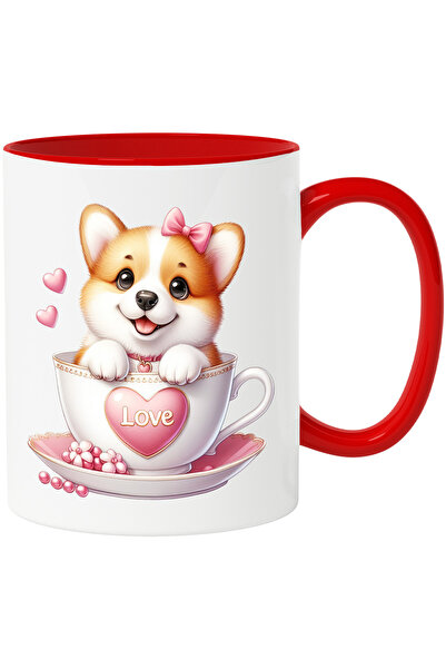 StoryGift Romania Cana cu un catelus Akita Inu | ilustratie | sta intr-o ceas...