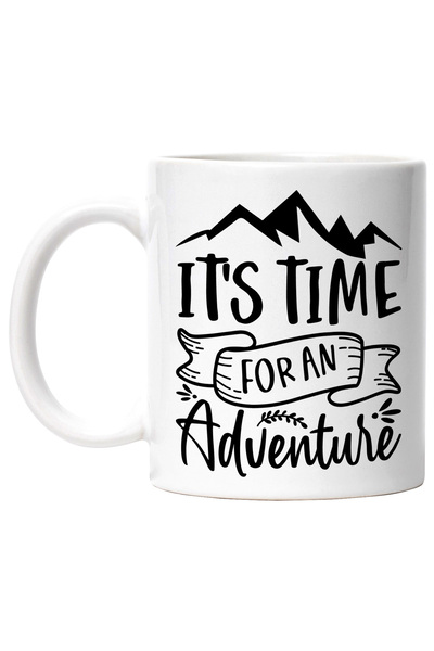 StoryGift Romania Cana cu munti si mesajul in engleza "It's time for an adven...