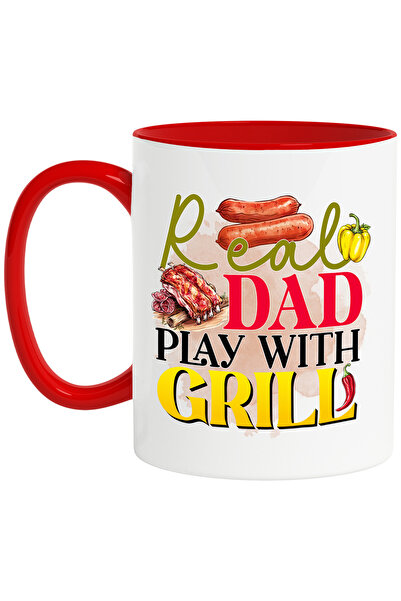 StoryGift Romania Cana cu mesajul "Real dad play with grill", tatal adevarat ...