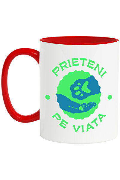 StoryGift Romania Cana cu Labuta De Animal Si Mana Umana Prieteni Pe Viata, C...