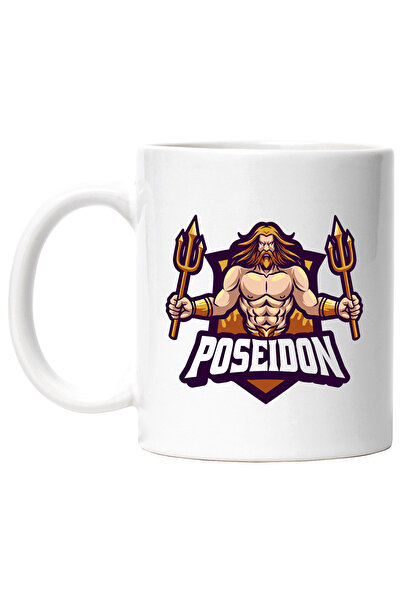 StoryGift Romania Cana Cu Poseidon, Zeu, Mitologie Greaca, Trident, Emblema, ...