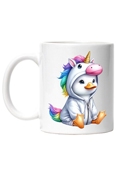 StoryGift Romania Cana cu o ratusca in costum de unicorn, ilustratie, hanorac...