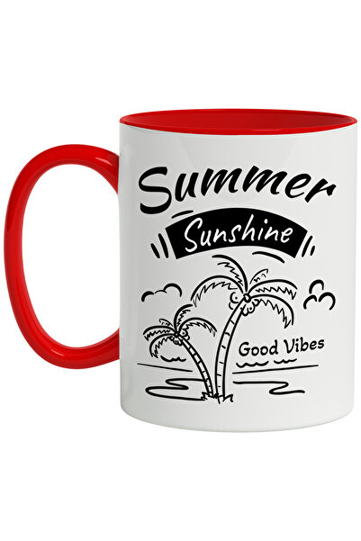 StoryGift Romania Cana Cu mesaj in Engleza Summer Shine, Good Vibes, Plaja Tr...