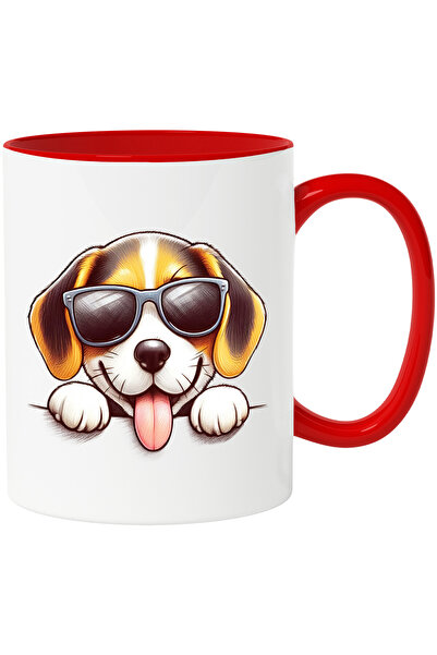 StoryGift Romania Cana cu un catelus vesel cu ochelari de soare | ilustratie ...