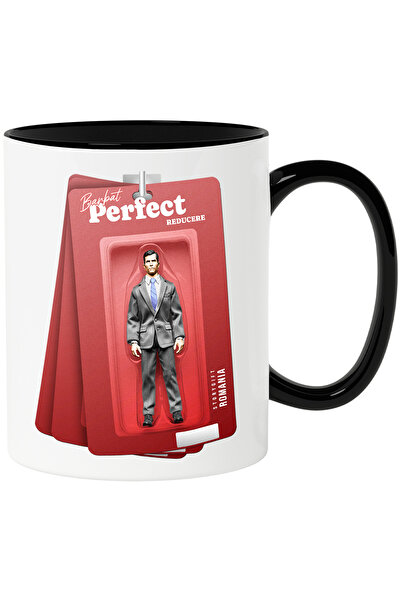 StoryGift Romania Cana Barbat Perfect Cumparare Text Haios Reducere, 330ml, Ceramica cu Maner Negr, Cu Maner Negru