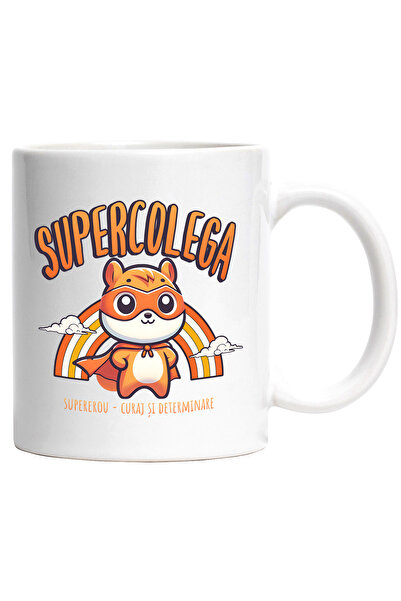StoryGift Romania Cana Super Colega SuperErou, Curaj si Determinare, 330ml, C...