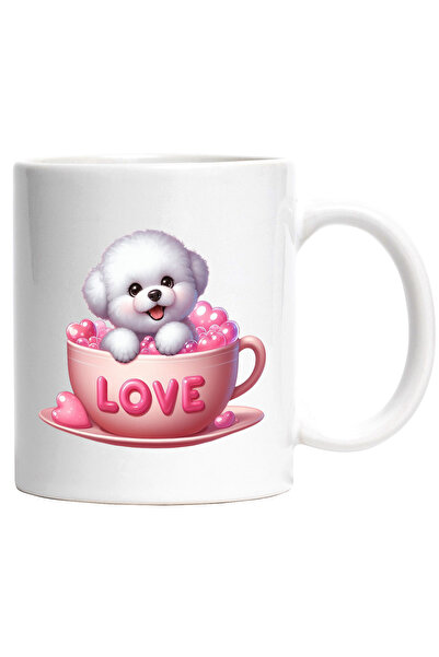 StoryGift Romania Cana cu un catelus vesel | ilustratie | alb si blanos | mes...