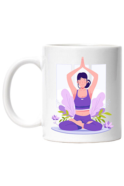 StoryGift Romania Cana Cu Yoga, Antrenament, Meditatie, Plante, Multicolor 33...