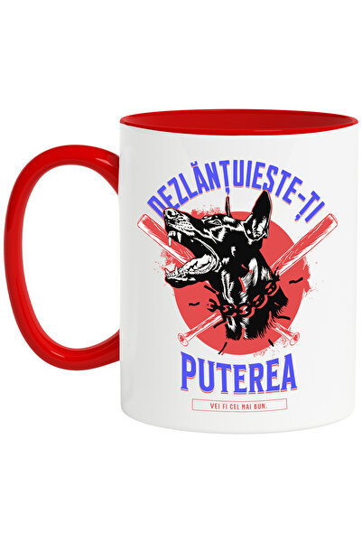 StoryGift Romania Cana Caine furios mesaj motivational , 330ml, Ceramic cu Ma...