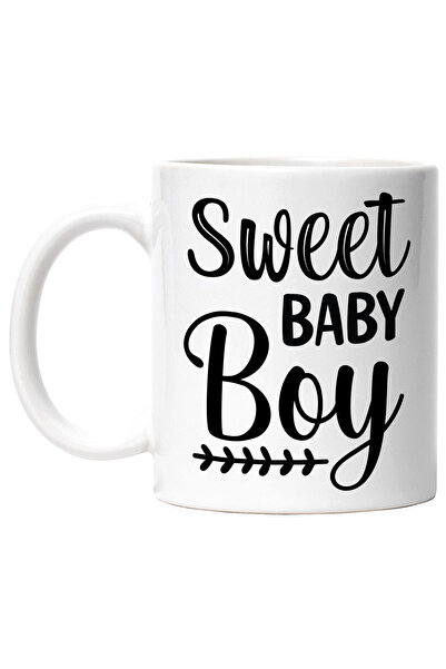 StoryGift Romania Cana cu textul in engleza "Sweet baby boy" - baietel bebelu...