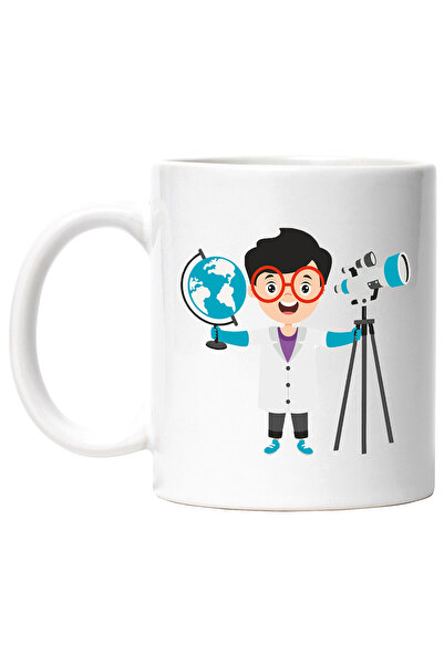 StoryGift Romania Cana Cu Fizician, Om De Stiinta, Glob Pamantesc, Ochelari, ...