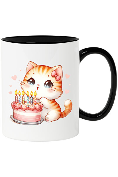 StoryGift Romania Cana cu o pisicuta care sufla in lumanarile de pe tort | zi...