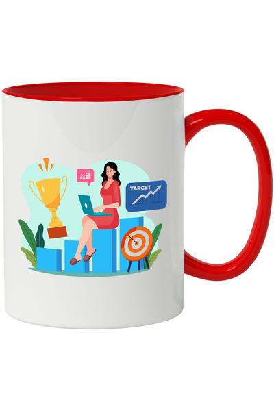 StoryGift Romania Cana Cu Trofeu, Laptop, Tinta, Business, Multicolor 330 ml,...