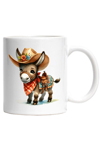 StoryGift Romania Cana cu un magar care poarta o palarie de cowboy | ilustrat...