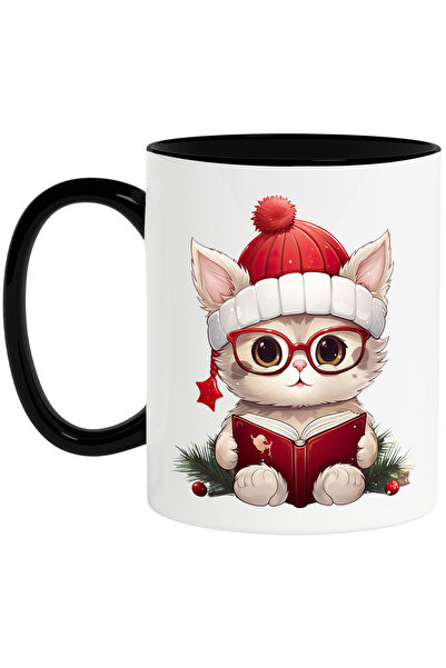 StoryGift Romania Cana cu o pisicuta care tine o carte deschisa | ilustratie ...