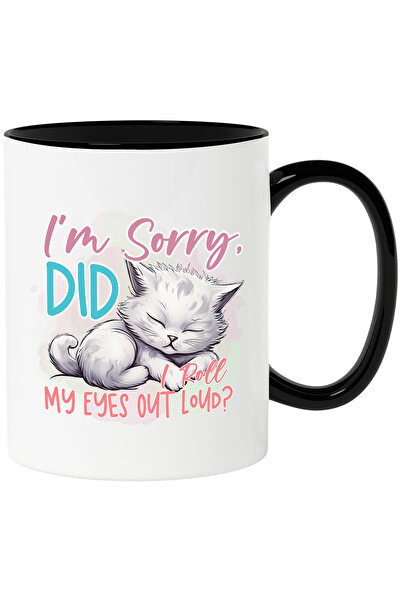 StoryGift Romania Cana cu pisicuta care doarme cu mesajul "I'm sorry, did I r...