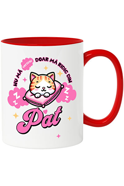 StoryGift Romania Cana nu ma trezesc doar ma ridic din pat pisica somn, 330ml...