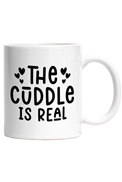 StoryGift Romania Cana cu inimioare si textul "The cuddle is real" - imbratis...