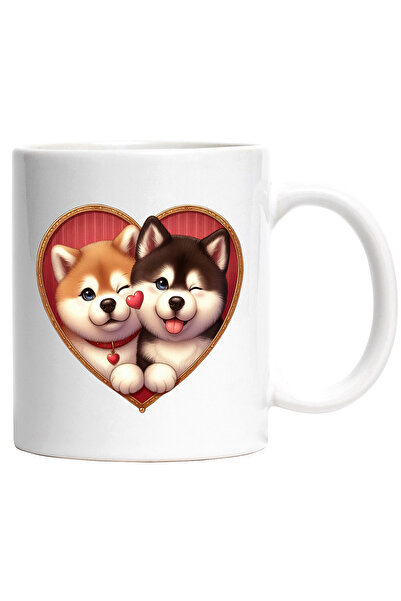 StoryGift Romania Cana cu o catelusa si un catel | ilustratie | Akita Inu si ...