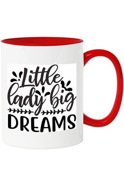 StoryGift Romania Cana pentru o doamna micuta cu visuri mari cu Maner Rosu, C...