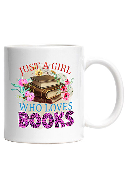 StoryGift Romania Cana cu mesajul "Just a girl who loves books", carte, ilust...