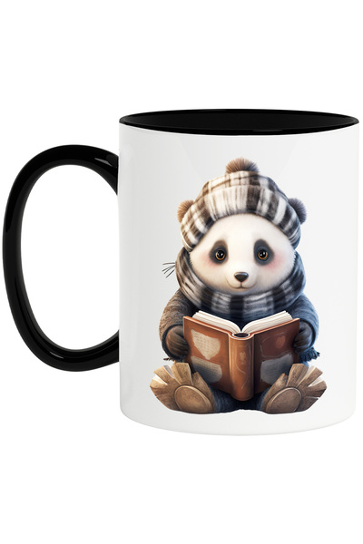 StoryGift Romania Cana cu un urs Panda care tine o carte deschisa | ilustrati...