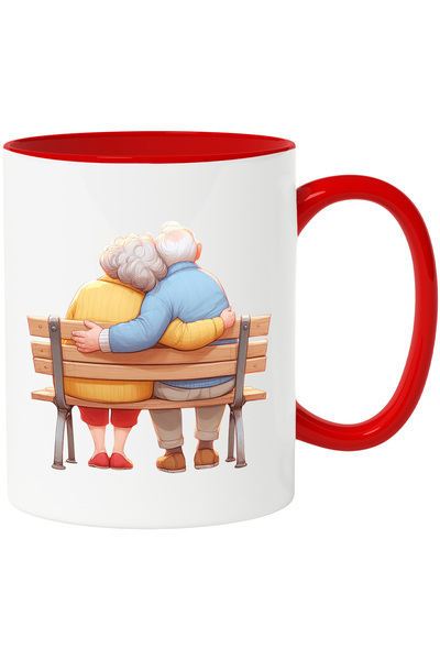 StoryGift Romania Cana cu o bunicuta si un bunic | ilustratie | stau pe banca...