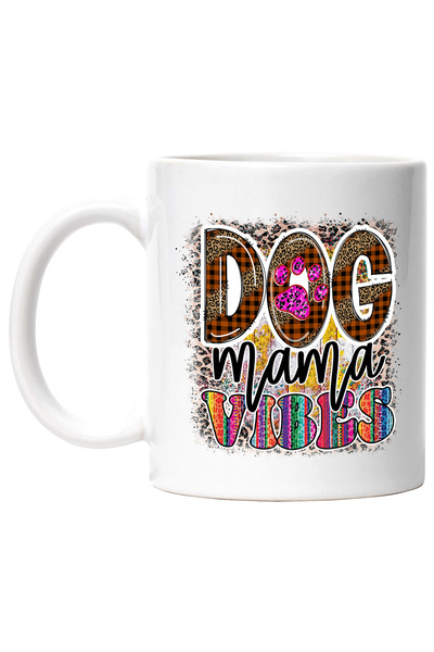 StoryGift Romania Cana cu mesajul "Dog Mama Vibes", caine, animal de companie...