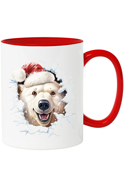 StoryGift Romania Cana cu un urs polar care poarta o caciula de Craciun | ilu...