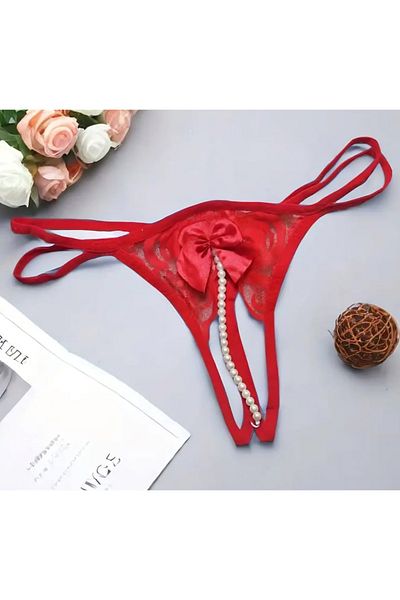 G&H UNDERWEAR String Thong Panties with Pearls