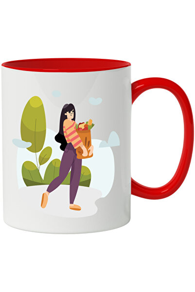 StoryGift Romania Cana Cu Fata, Cumparaturi, Nori, Copaci, Alimente, Mancare,...