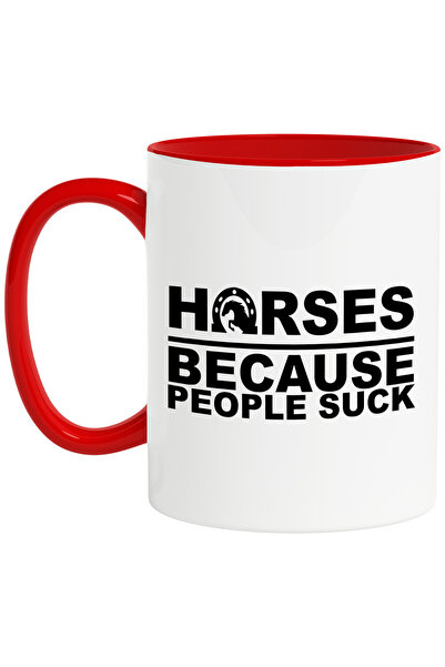 StoryGift Romania Cana pentru iubitorii de cai cu textul "Horses, because peo...