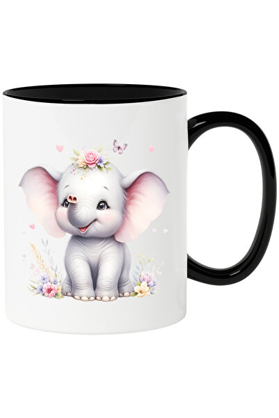 StoryGift Romania Cana cu un pui de elefant care se joaca vesel | ilustratie ...