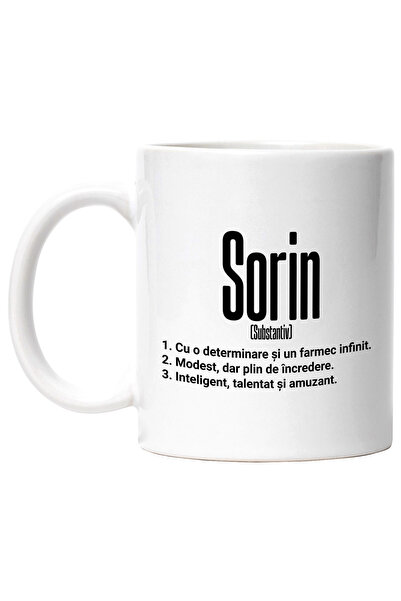 StoryGift Romania Cana Cu Numele Sorin, Determinare, Modest, Inteligent, Amuz...
