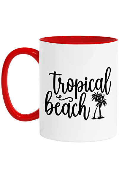 StoryGift Romania Cana cu mesajul "Tropical beach" - plaja tropicala palmieri...