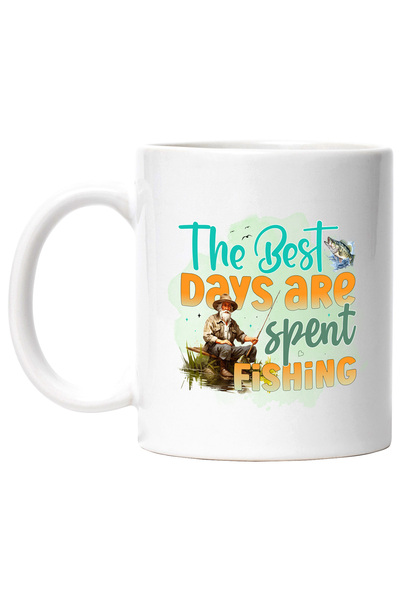 StoryGift Romania Cana cu un pescar batran cu mesajul "The best days are spen...